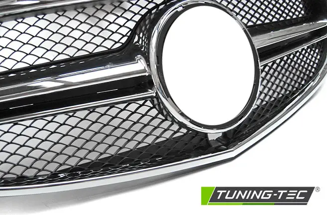 Front Grille Mercedes W212 13-16 Black Chrome – náhľad 3