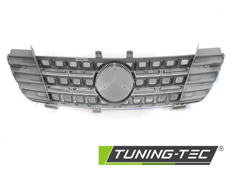 Front Grille Mercedes ML W164 05-08 Chrome Silver – náhľad 4