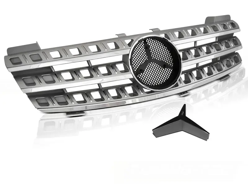Front Grille Mercedes ML W164 05-08 Chrome Silver