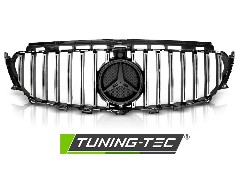 Front Grille Mercedes W213 16-19 Black Chrome – náhľad 2