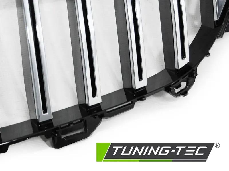 Front Grille Mercedes W213 16-19 Black Chrome – náhľad 4