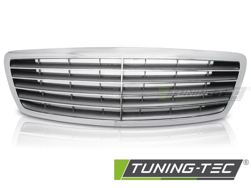 Front Grille Mercedes S W220 02-05 Carbon Look Chrome – náhľad 2