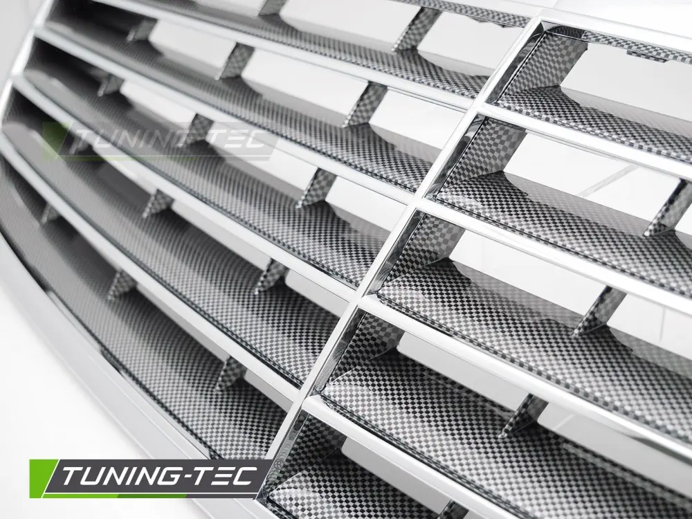Front Grille Mercedes S W220 02-05 Carbon Look Chrome – náhľad 4