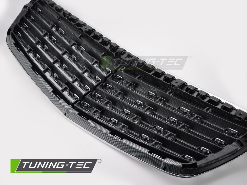 Front Grille Mercedes W221 05-09 Carbon Look – náhľad 5