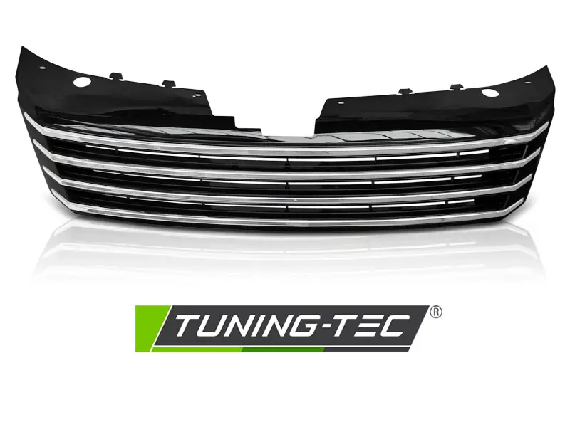Front Grille VW Passat B7 10-14 Black Chrome – náhľad 2