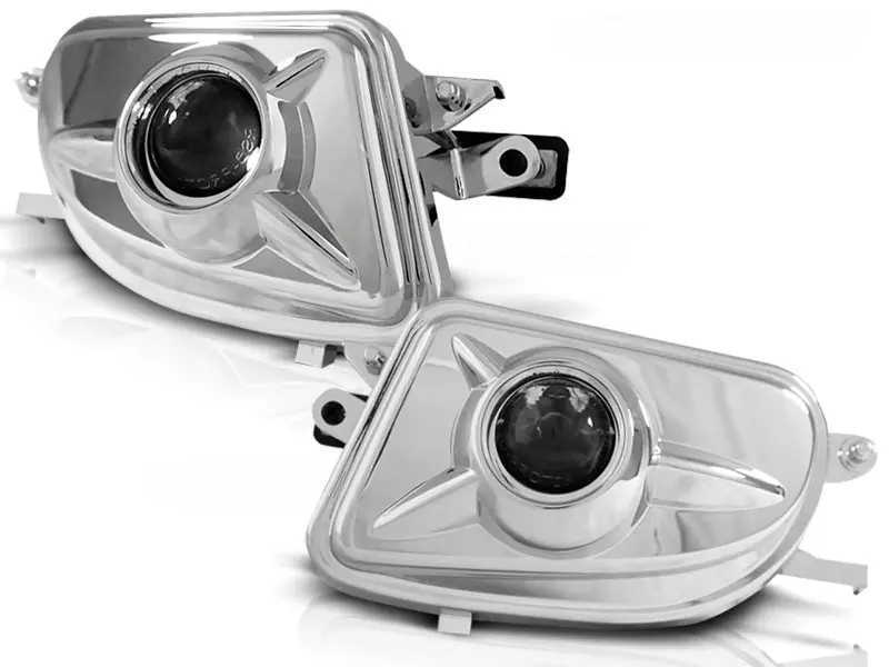 Fog Lights with Lens Mercedes E W210 / CLK W208 / SLK R170 Chrome