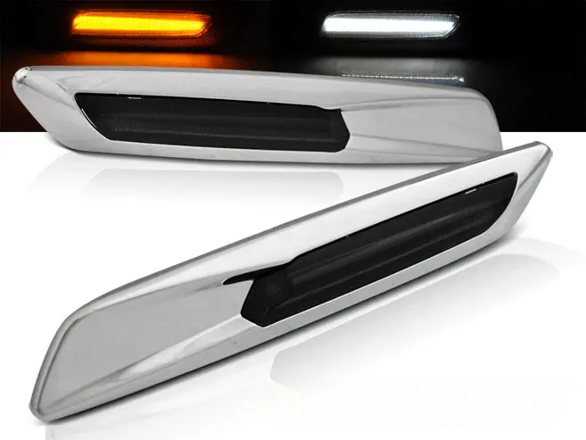 Bočné smerovky BMW E60/E90/E92/E82 LED Smoke Silver