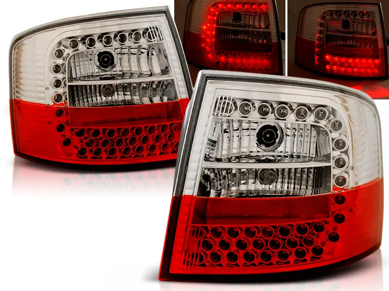 Tail lights Audi A6 97-04 Avant Red White