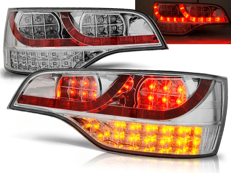 Tail Lights Audi Q7 06-09 LED Chrome