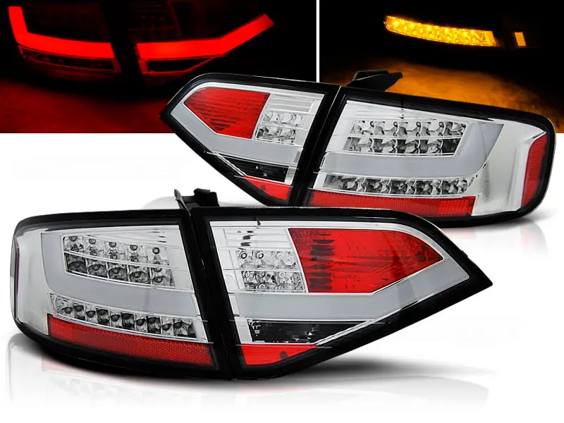 Tail lights Audi A4 B8 08-11 LED BAR Chrome
