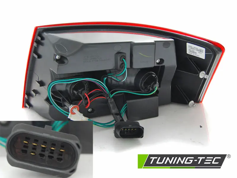 Tail lights Audi A6 C6 04-08 6-PIN LED BAR Red White – náhľad 3