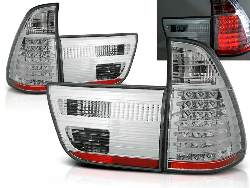 Tail Lights BMW E53 X5 99-03 LED Chrome