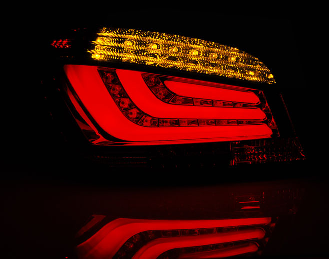 Tail lights BMW E60 LCI 07-09 LED BAR Red White – náhľad 5