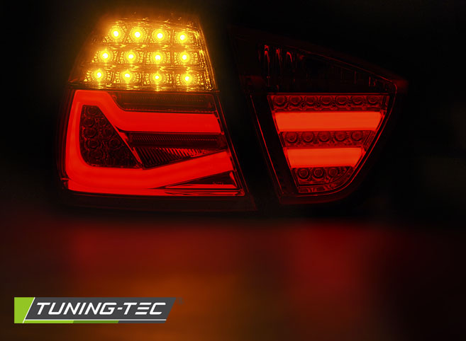 Tail lights BMW E90 05-08 LED BAR Red Smoke – náhľad 4