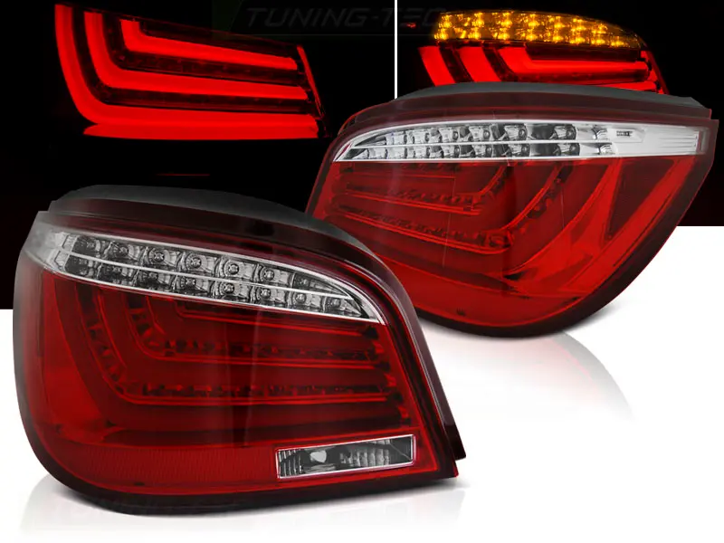 Tail lights BMW E60 07-09 LCI LED BAR Red White