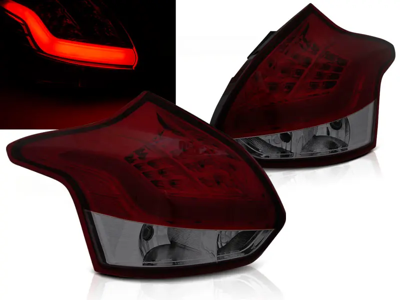 Tail lights Ford Focus MK3 11-14 HB LED BAR Red Smoke