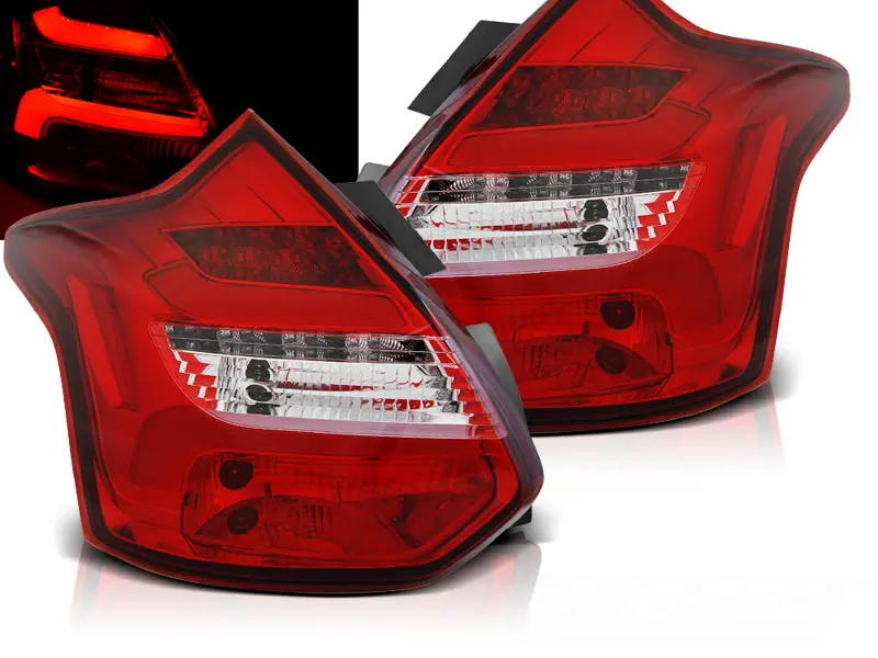 Tail lights Ford Focus MK3 11-14 HB LED BAR Dynamic Red White