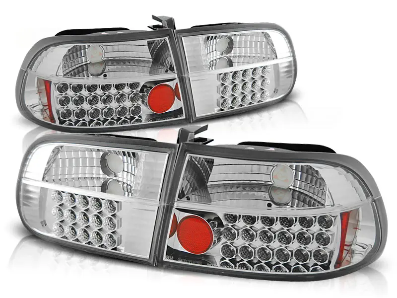 Tail lights Honda Civic 91-95 2D/4D LED Chrome