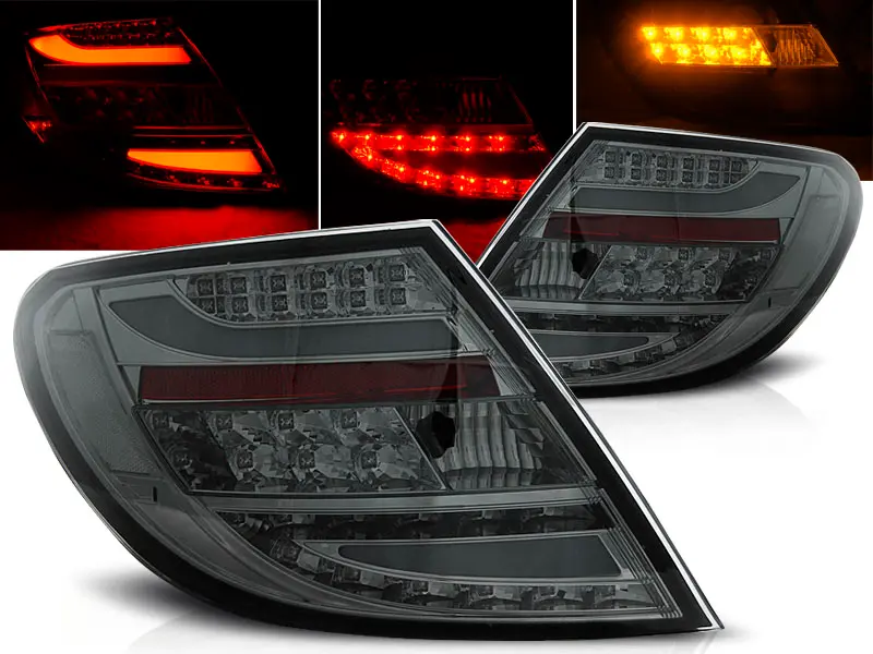 Tail lights Mercedes W204 Sedan 07-10 LED BAR Smoke