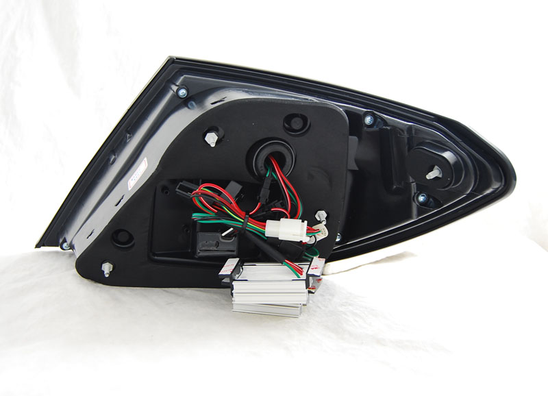 Tail lights Mercedes W204 Sedan 07-10 LED BAR Red Smoke – náhľad 2