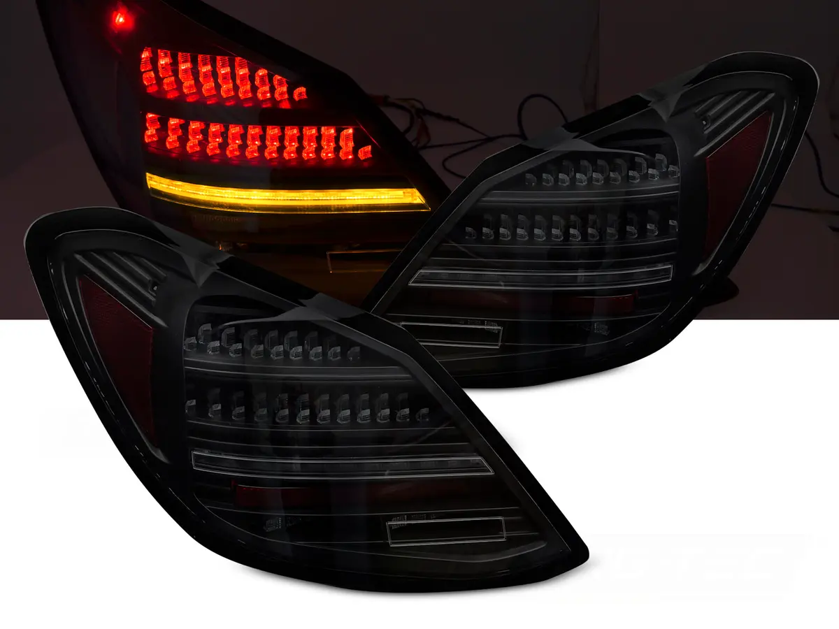 Tail Lights Mercedes C-Class W205 14-21 LED Smoke (replaces OEM LED lights)