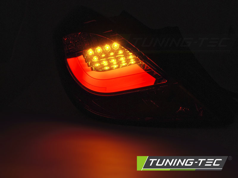 Tail lights Opel Corsa D 06-14 LED BAR 3D Red Smoke – náhľad 2