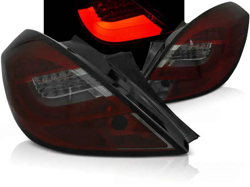 Tail lights Opel Corsa D 06-14 LED BAR 3D Red Smoke