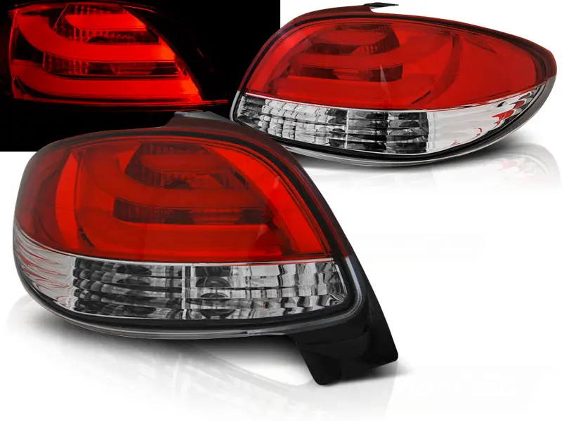 Tail lights Peugeot 206 LED BAR Red White