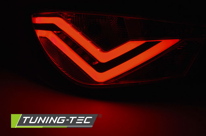 Tail lights Seat Ibiza 6J 08-12 LED BAR 3D Chrome – náhľad 2