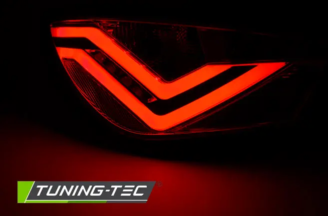 Tail Lights Seat Ibiza 6J 08-12 LED BAR 3D Red White – náhľad 2
