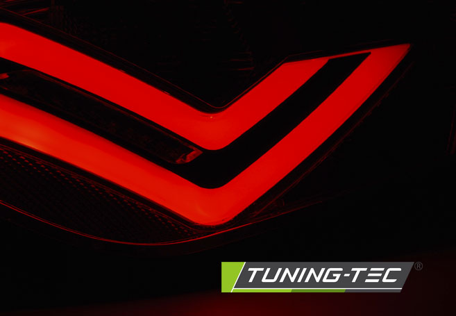 Tail lights Seat Ibiza 6J 08-12 LED BAR 3D Red Smoke – náhľad 5