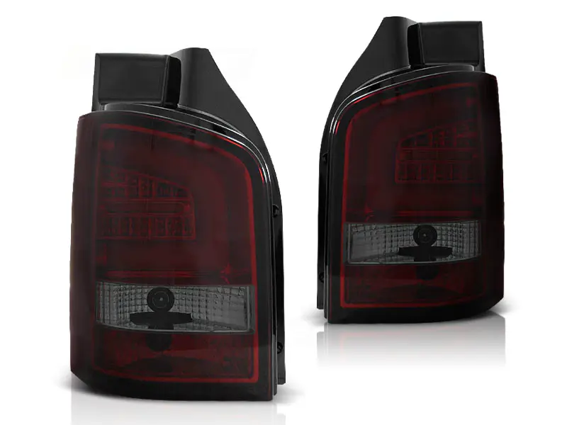 Tail lights VW T5 10-15 LED BAR Red Smoke (tailgate)