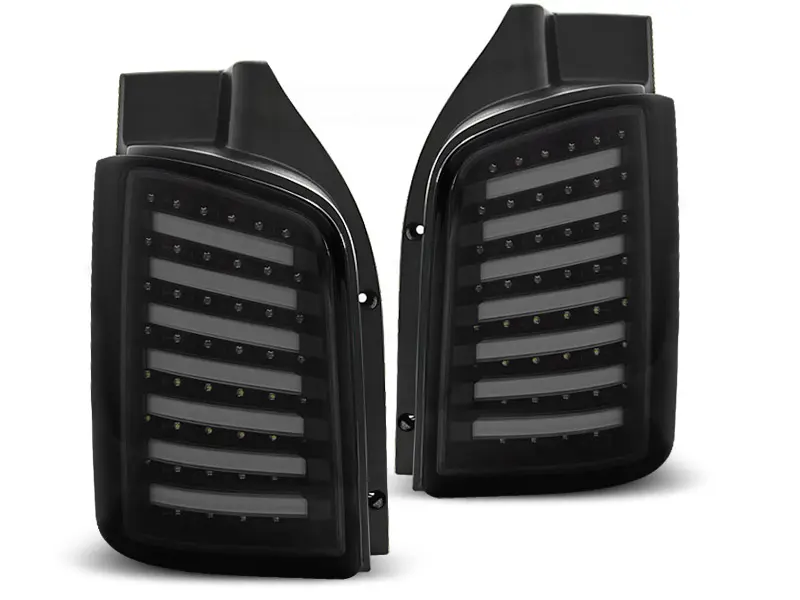 Tail lights VW T5 03-15 LED Black Smoke (barn doors)
