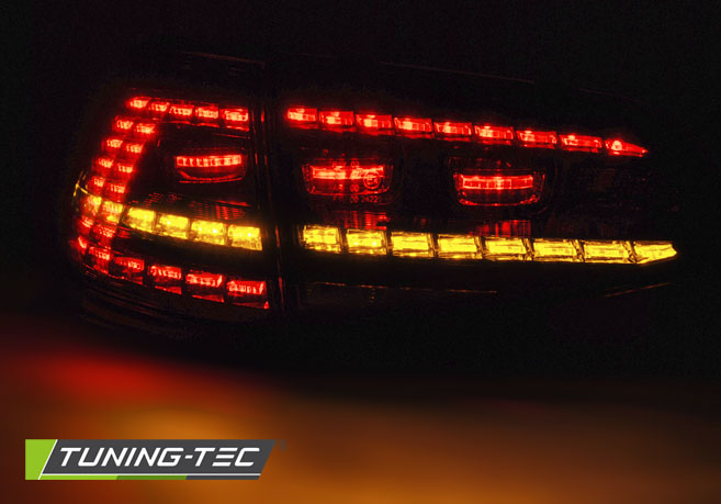 Tail lights VW Golf 7 LED Dynamic Red Smoke – náhľad 3