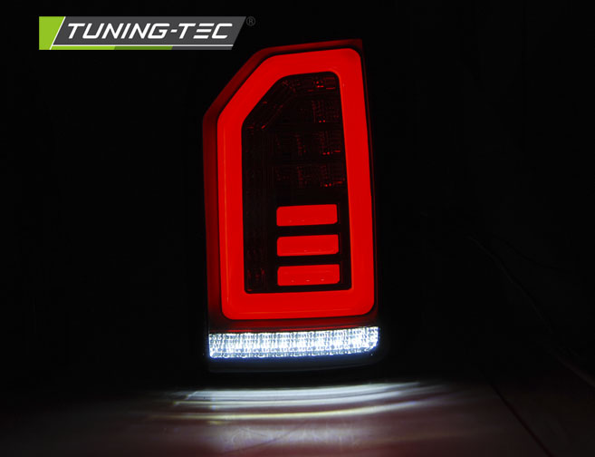 Tail lights VW T6 15-19 Red LED Black Smoke (tailgate) – náhľad 2