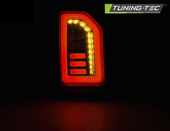 Tail lights VW T6 15-19 Red LED Black Smoke (tailgate) – náhľad 3