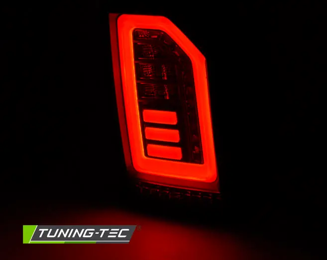 Tail lights VW T6 15-19 Red LED Black Smoke (tailgate) – náhľad 4