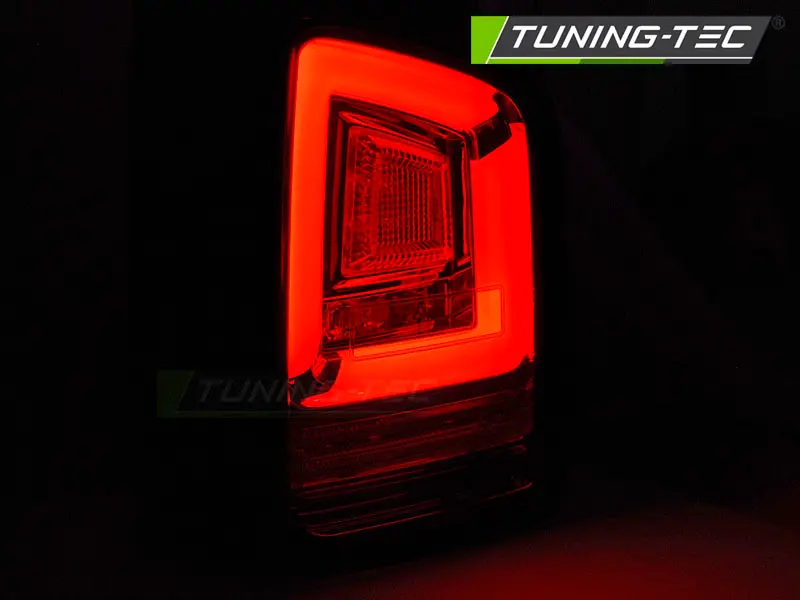 Tail lights VW T5 10-15 LED Dynamic Red Smoke (barn doors) – náhľad 2