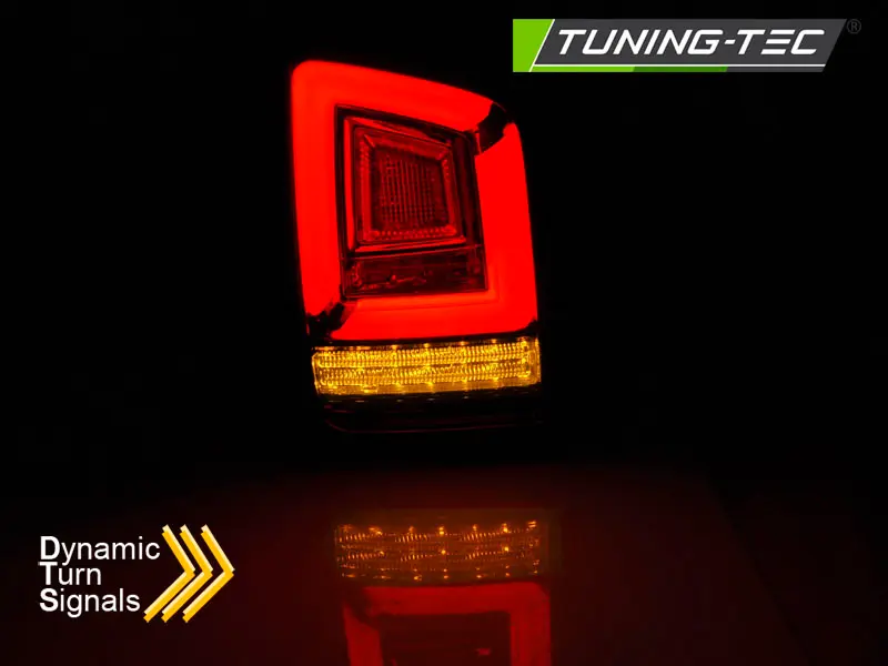 Tail lights VW T5 10-15 LED Dynamic Red Smoke (barn doors) – náhľad 3