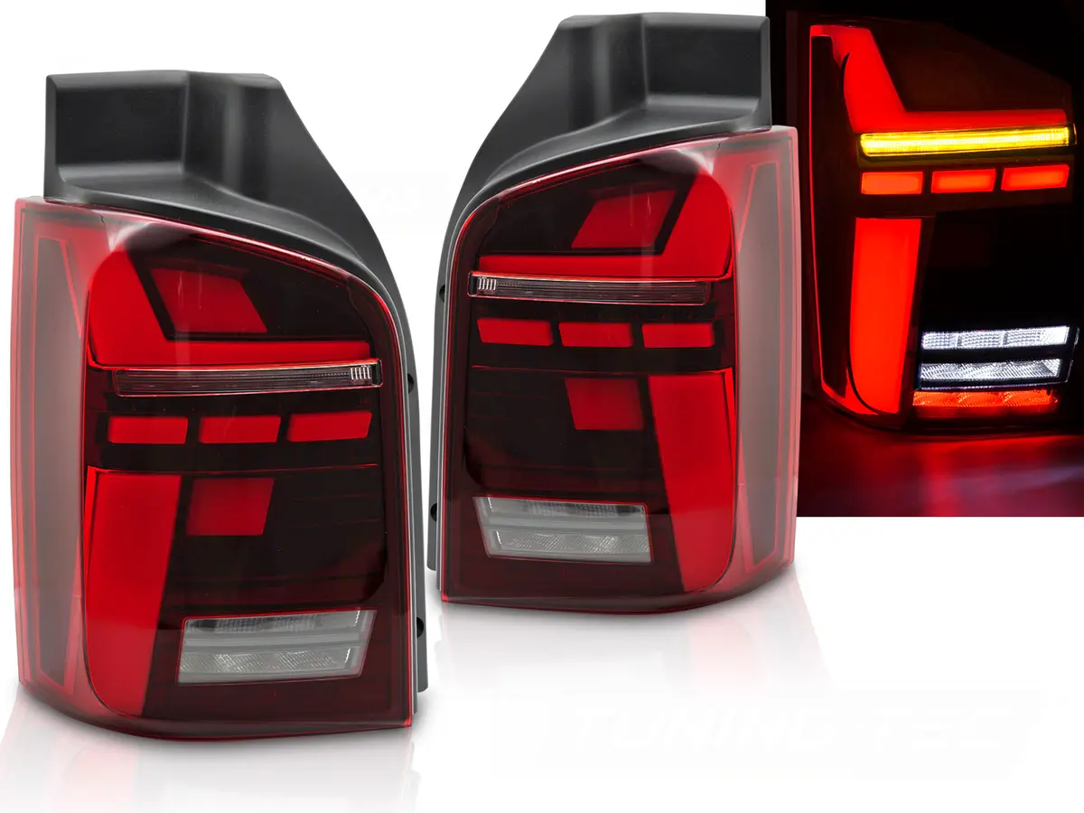 Tail lights VW T5 03-15 Red WL LED BAR (tailgate)