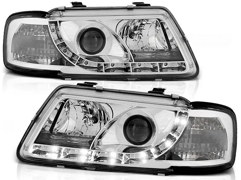 Headlights Audi A3 8L 96-00 Devil Eyes Chrome