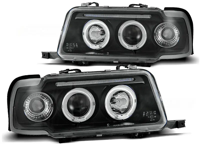 Headlights Audi 80 91-96 B4 Angel Eyes Black