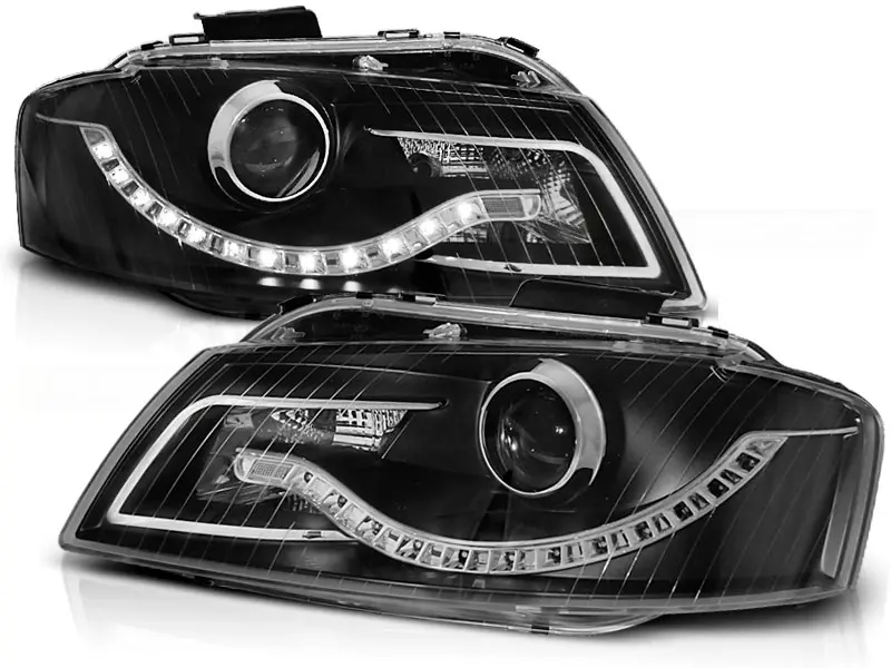 Headlights Audi A3 03-08 Devil Eyes Black