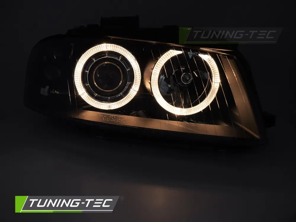 Headlights Audi A3 8P Angel Eyes Black – náhľad 2