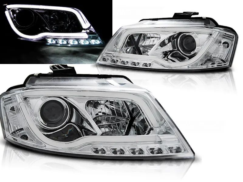 Headlights Audi A3 8P 08-12 DRL Chrome