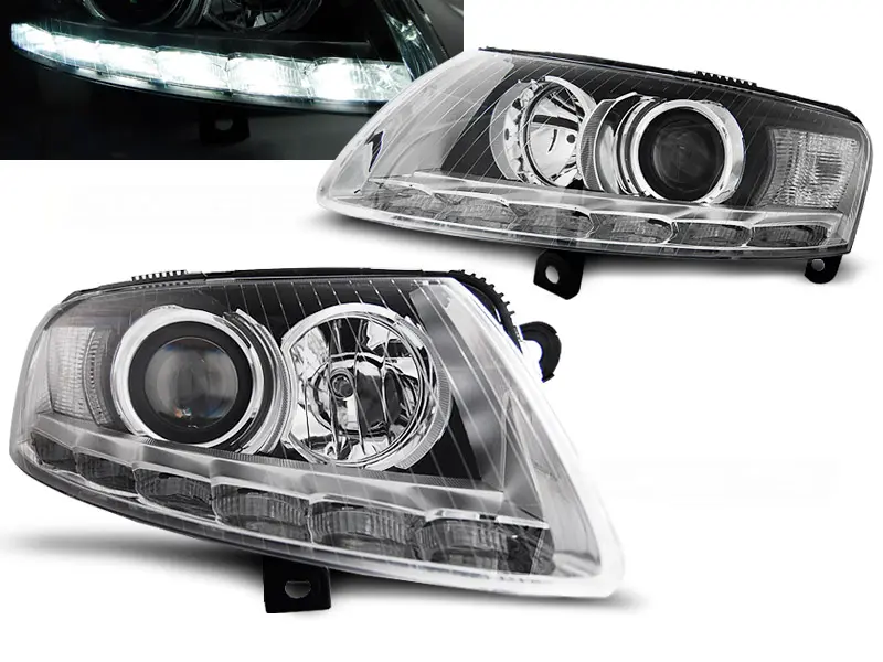 Headlights Audi A6 C6 04-08 DRL Xenon