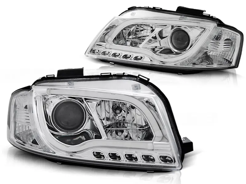 Headlights Audi A3 8P 03-08 DRL Chrome