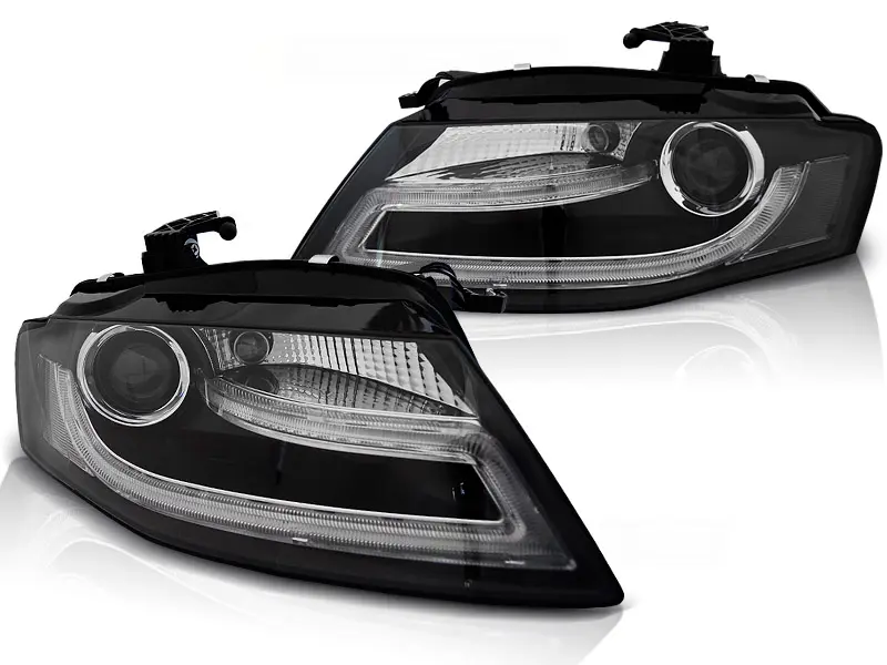 Headlights Audi A4 B8 08-11 TRU-DRL Xenon Black