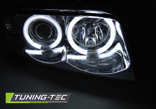 Headlights Audi A4 94-98 CCFL Angel Eyes Chrome – náhľad 2