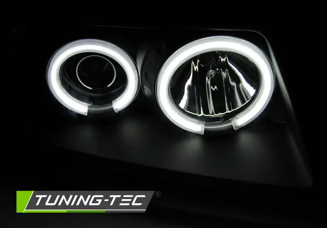 Headlights Audi A3 8L 96-00 CCFL Angel Eyes Black – náhľad 3